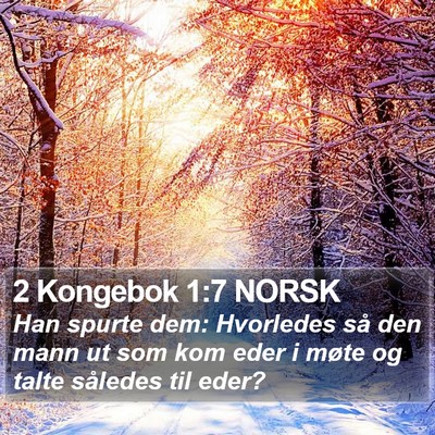 2 Kongebok 1:7 NORSK Bible Verse Image