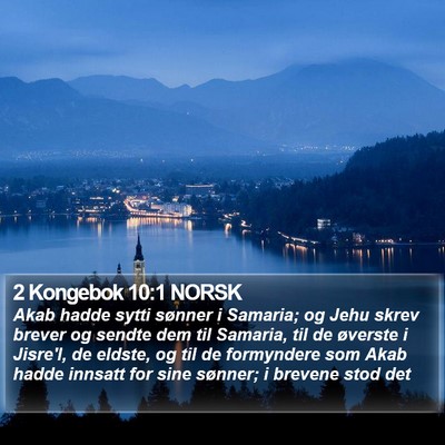 2 Kongebok 10:1 NORSK Bible Verse Image