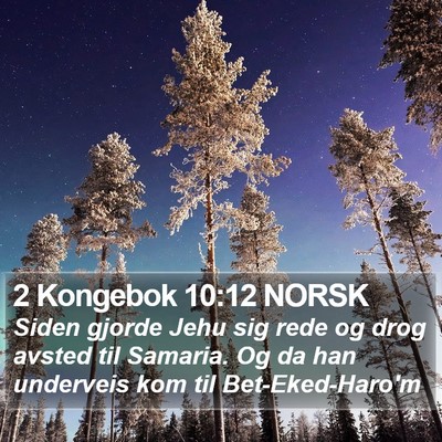 2 Kongebok 10:12 NORSK Bible Verse Image