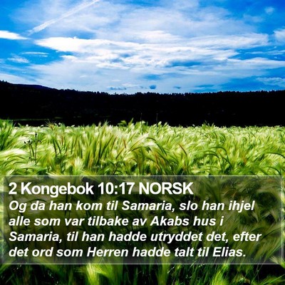 2 Kongebok 10:17 NORSK Bible Verse Image