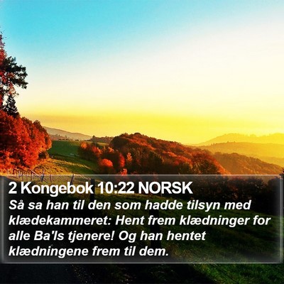 2 Kongebok 10:22 NORSK Bible Verse Image