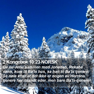 2 Kongebok 10:23 NORSK Bible Verse Image