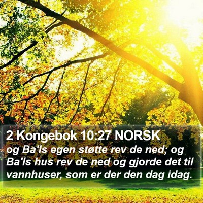 2 Kongebok 10:27 NORSK Bible Verse Image