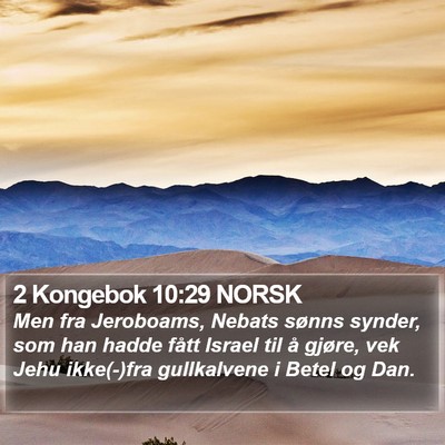 2 Kongebok 10:29 NORSK Bible Verse Image