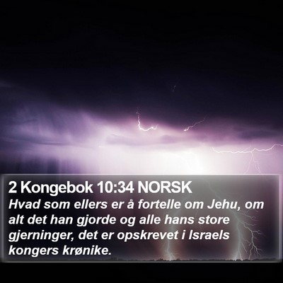 2 Kongebok 10:34 NORSK Bible Verse Image
