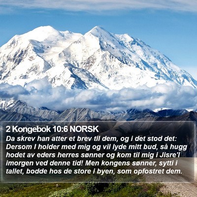 2 Kongebok 10:6 NORSK Bible Verse Image