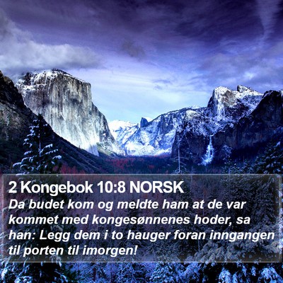 2 Kongebok 10:8 NORSK Bible Verse Image