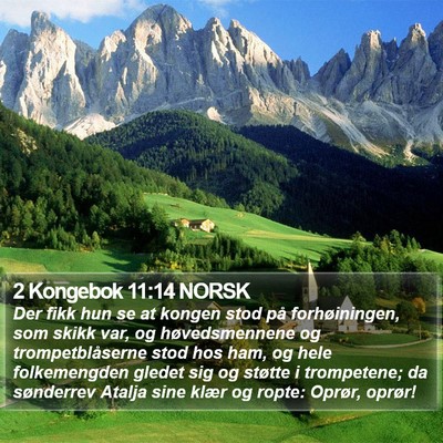 2 Kongebok 11:14 NORSK Bible Verse Image