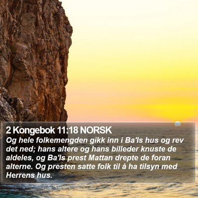 2 Kongebok 11:18 NORSK Bible Verse Image