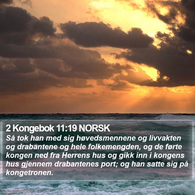 2 Kongebok 11:19 NORSK Bible Verse Image