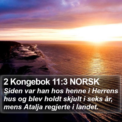 2 Kongebok 11:3 NORSK Bible Verse Image