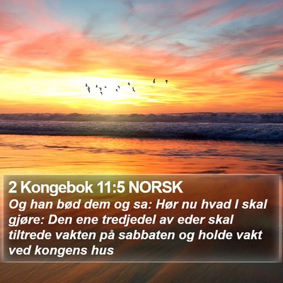 2 Kongebok 11:5 NORSK Bible Verse Image
