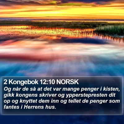 2 Kongebok 12:10 NORSK Bible Verse Image
