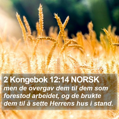 2 Kongebok 12:14 NORSK Bible Verse Image