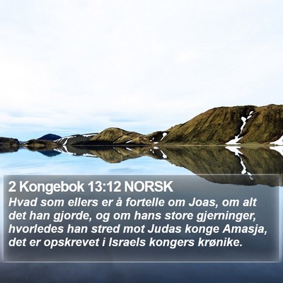 2 Kongebok 13:12 NORSK Bible Verse Image