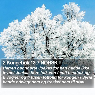 2 Kongebok 13:7 NORSK Bible Verse Image