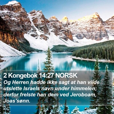 2 Kongebok 14:27 NORSK Bible Verse Image
