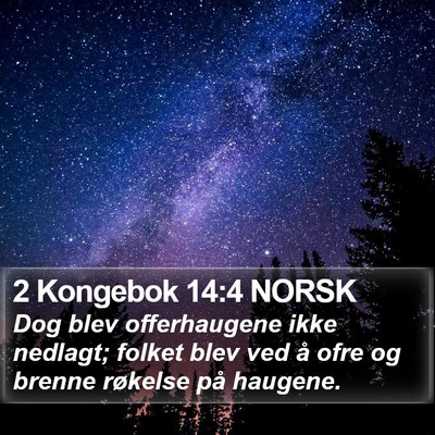 2 Kongebok 14:4 NORSK Bible Verse Image
