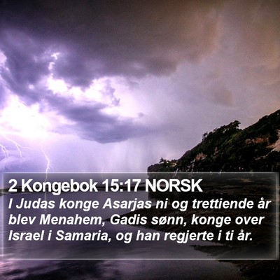 2 Kongebok 15:17 NORSK Bible Verse Image