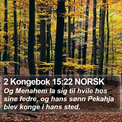 2 Kongebok 15:22 NORSK Bible Verse Image