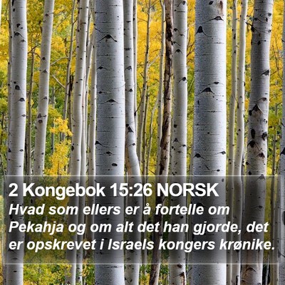 2 Kongebok 15:26 NORSK Bible Verse Image