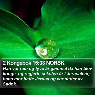 2 Kongebok 15:33 NORSK Bible Verse Image