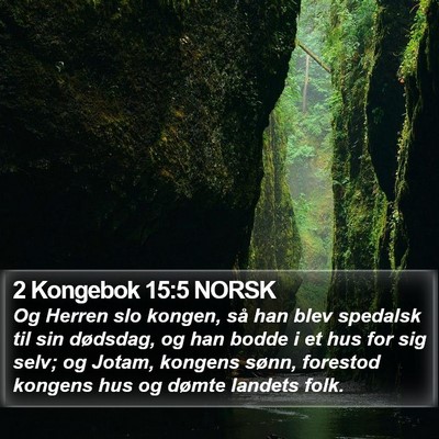 2 Kongebok 15:5 NORSK Bible Verse Image