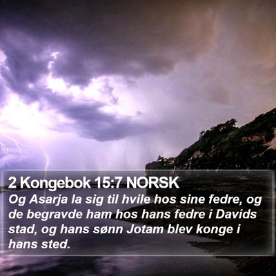 2 Kongebok 15:7 NORSK Bible Verse Image