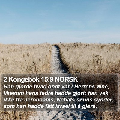 2 Kongebok 15:9 NORSK Bible Verse Image