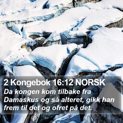 2 Kongebok 16:12 NORSK Bible Verse Image