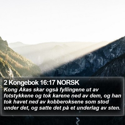 2 Kongebok 16:17 NORSK Bible Verse Image