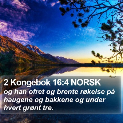 2 Kongebok 16:4 NORSK Bible Verse Image