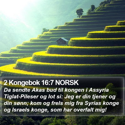 2 Kongebok 16:7 NORSK Bible Verse Image