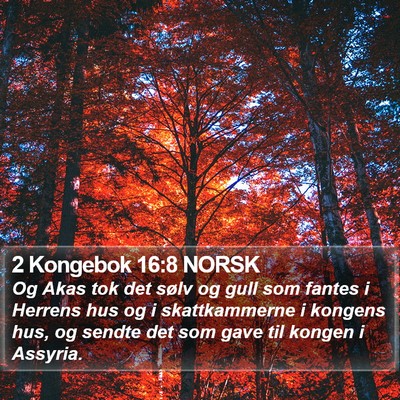 2 Kongebok 16:8 NORSK Bible Verse Image