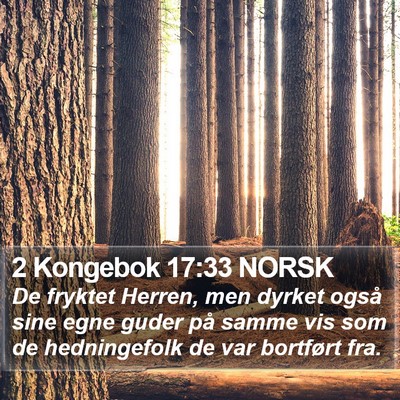 2 Kongebok 17:33 NORSK Bible Verse Image