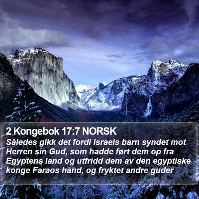 2 Kongebok 17:7 NORSK Bible Verse Image