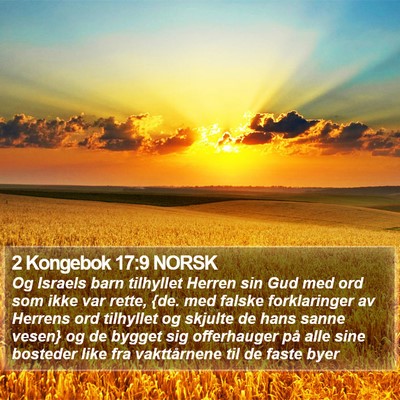 2 Kongebok 17:9 NORSK Bible Verse Image