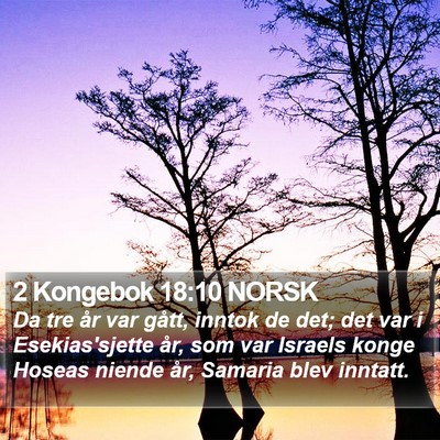 2 Kongebok 18:10 NORSK Bible Verse Image