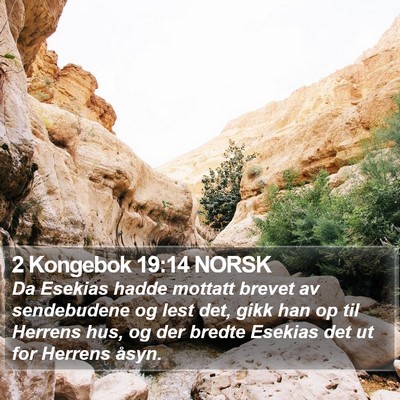 2 Kongebok 19:14 NORSK Bible Verse Image