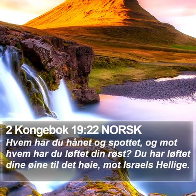 2 Kongebok 19:22 NORSK Bible Verse Image