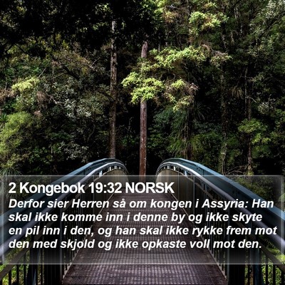 2 Kongebok 19:32 NORSK Bible Verse Image