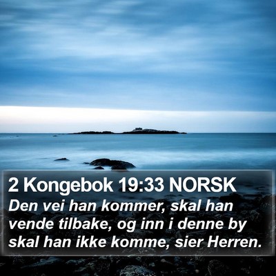 2 Kongebok 19:33 NORSK Bible Verse Image