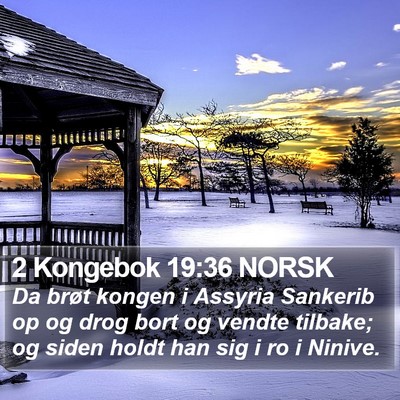 2 Kongebok 19:36 NORSK Bible Verse Image