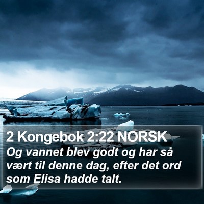 2 Kongebok 2:22 NORSK Bible Verse Image
