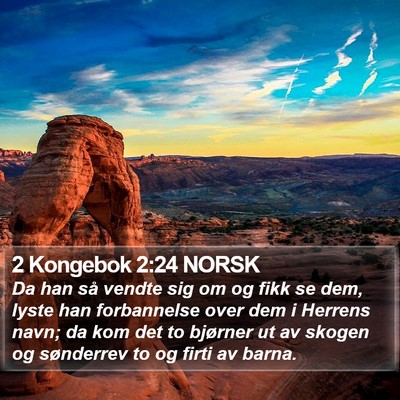2 Kongebok 2:24 NORSK Bible Verse Image