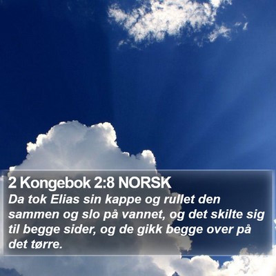 2 Kongebok 2:8 NORSK Bible Verse Image