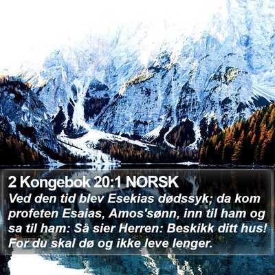 2 Kongebok 20:1 NORSK Bible Verse Image