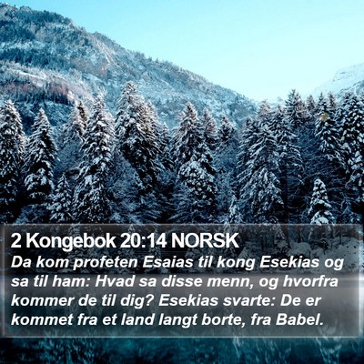 2 Kongebok 20:14 NORSK Bible Verse Image