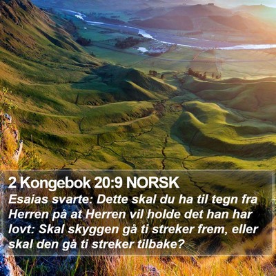 2 Kongebok 20:9 NORSK Bible Verse Image