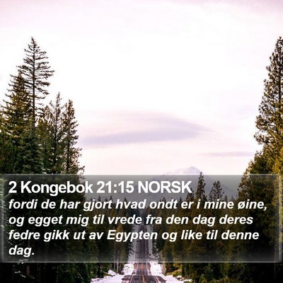 2 Kongebok 21:15 NORSK Bible Verse Image